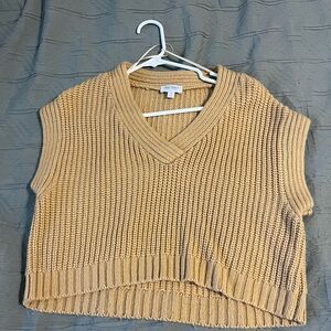 True Craft Women's V-Neck Sweater in Tan
